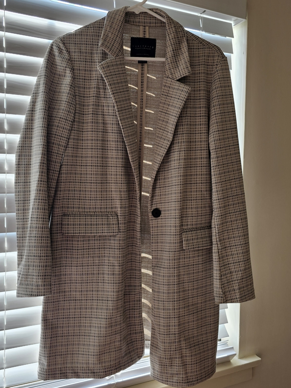 Nordstrom Gray Checked Women's Blazer